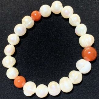 White and Red Bracelet